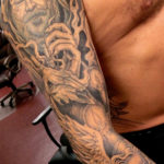 Tattoo Jos Oss Black and grey 1 sleeve wizard angel