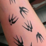 Tattoo Jos Oss Black and grey 34 zwaluwen swallows